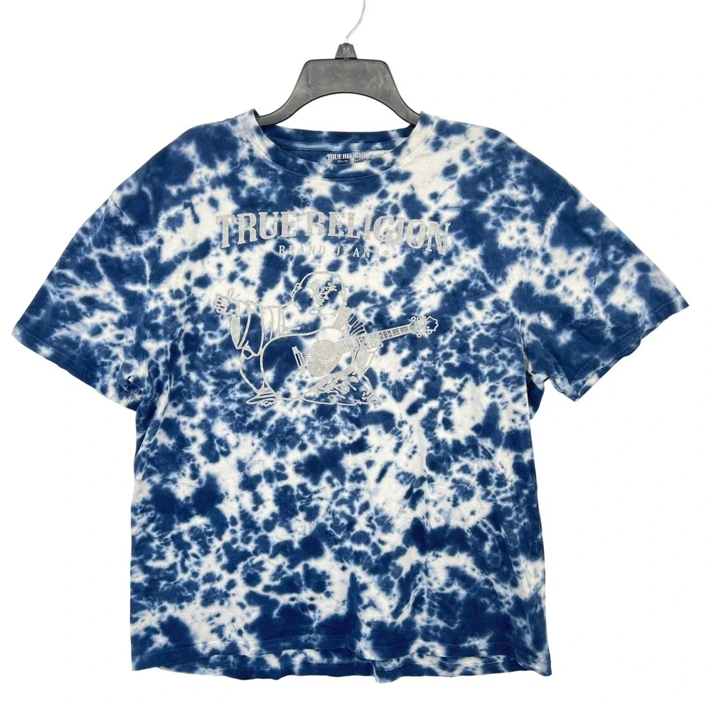 True Religion Tie Dye‎ Buddha Graphic T-Shirt XL Loungewear Y2K